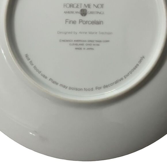 Forget Me Not American Greetings Vintage Christmas 1992 Keepsake Small plate - Picture 9 of 16